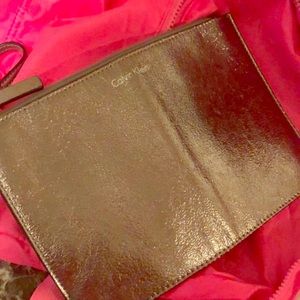 Calvin Klein silver wristlet
